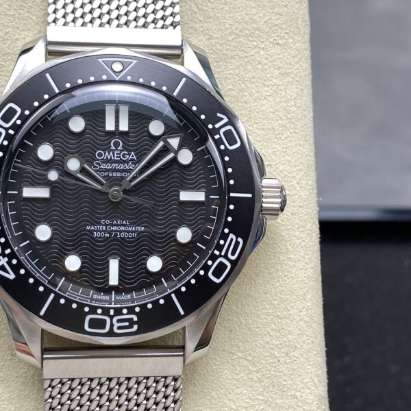 VS Factory Omega Seamaster Diver 300M 42mm "No Time To Die" 007 Edition Titanium Mesh Bracelet (210.90.42.20.01.001) 1:1 Super Clone - DD8806 Movement