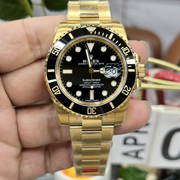 VS Factory Rolex Submariner Date "Solid Gold Black" 40mm (116618LN) 1:1 Super Clone - DD3135 Movement