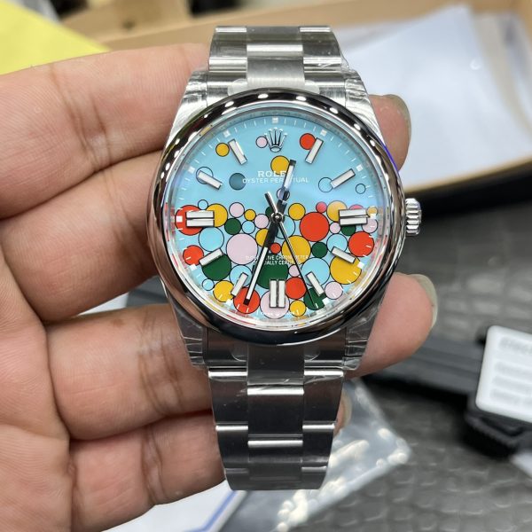 VS Factory Rolex Oyster Perpetual 36mm "Celebration Bubble" Motif Dial Smooth Bezel Oyster Bracelet (126000) 1:1 Super Clone - DD3230 Movement
