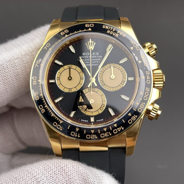 VS Factory Rolex Cosmograph Daytona Yellow Gold "Pikachu" Black Dial (126518LN) 1:1 Super Clone - DD4131 Movement