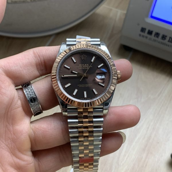 VS Factory Rolex Datejust 41mm Two-Tone Rose Gold Chocolate Dial Jubilee Bracelet (126331) 1:1 Super Clone - DD3235 Movement