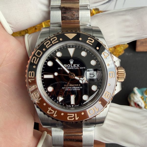 VS Factory Rolex GMT-Master II "Root Beer" Two-Tone Everose Gold (126711CHNR) 1:1 Super Clone - DD3285 Movement