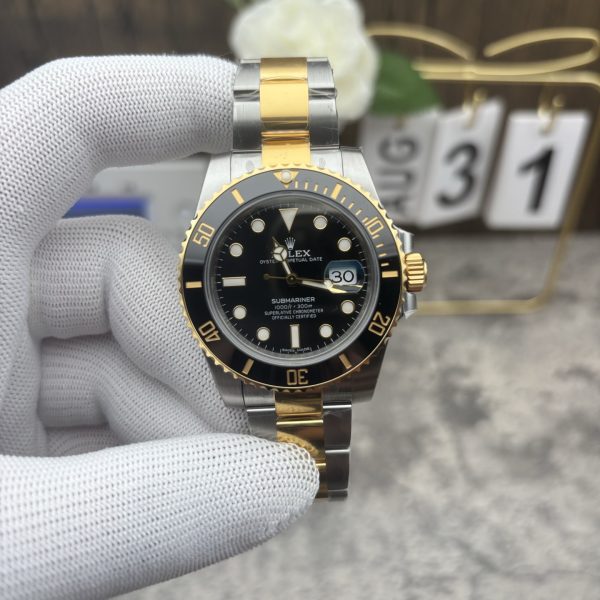 VS Factory Rolex Submariner Date "Two-Tone Black" 18K Yellow Gold 40mm (116613LN) 1:1 Super Clone - DD3135 Movement