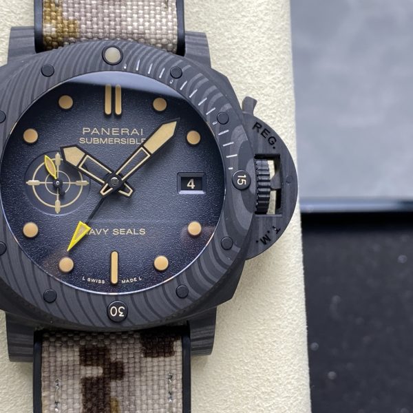 VS Factory Panerai Submersible GMT Navy SEALs Carbotech 44mm PAM01324 1:1 Super Clone - DDP.900/GMT Movement
