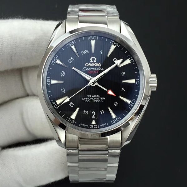 VS Factory Omega Seamaster Aqua Terra 150M GMT 43mm Blue Dial (231.10.43.22.03.001) 1:1 Super Clone - DD8605 Movement