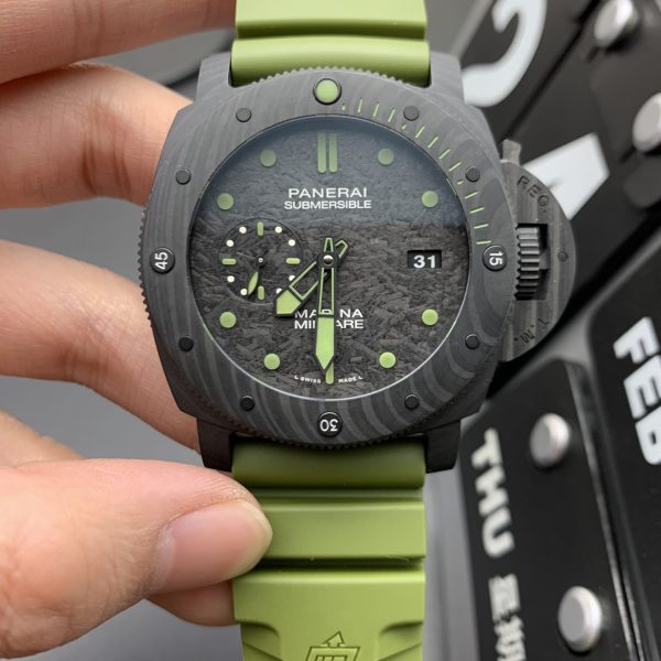 VS Factory Panerai Submersible Marina Militare Carbotech 47mm PAM00961 "COMSUBIN" 1:1 Super Clone - DDP.9010 Movement