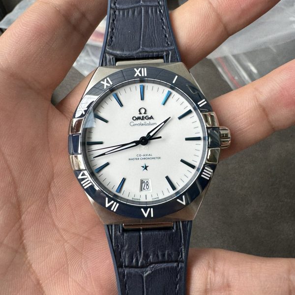 VS Factory Omega Constellation Master Chronometer 41mm White Dial Blue Ceramic Bezel (131.33.41.21.04.001) 1:1 Super Clone - DD8900 Movement