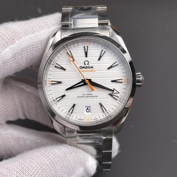 VS Factory Omega Seamaster Aqua Terra 150M 41mm White Dial Orange Accents (220.10.41.21.02.001) 1:1 Super Clone - DD8900 Movement
