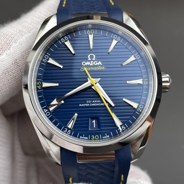 VS Factory Omega Seamaster Aqua Terra 150M 41mm Blue Dial Yellow Accents (220.12.41.21.03.001) 1:1 Super Clone - DD8900 Movement