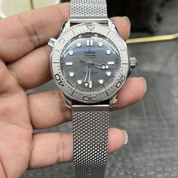 VS Factory Omega Seamaster Diver 300M 42mm James Bond 60th Anniversary Mesh Bracelet (210.30.42.20.03.002) 1:1 Super Clone - DD8806 Movement