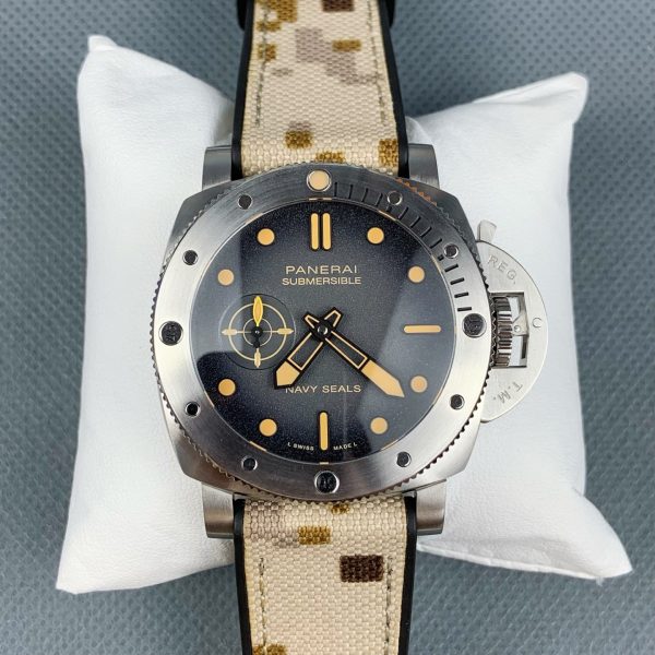 VS Factory Panerai Submersible GMT Navy SEALs 44mm PAM01323 1:1 Super Clone - DDP.900/GMT Movement
