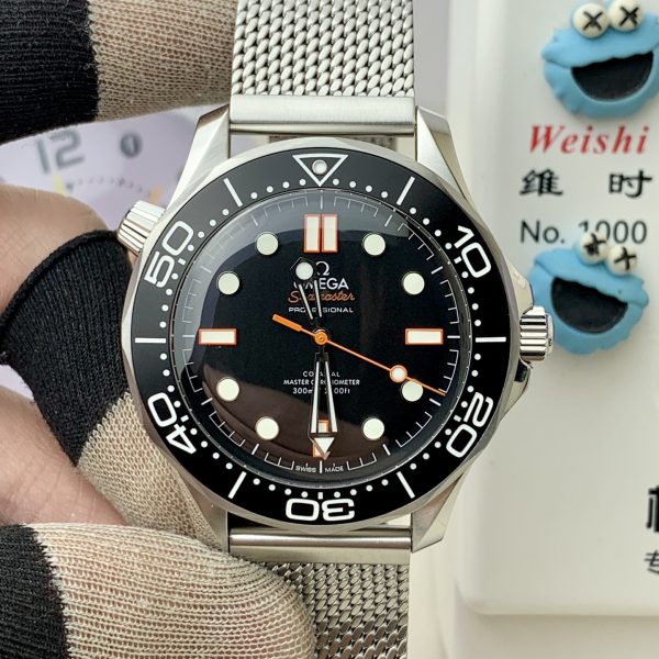 VS Factory Omega Seamaster Diver 300M 42mm 007 Edition "No Time To Die" Titanium Mesh (210.90.42.20.01.001) 1:1 Super Clone - DD8806 Movement
