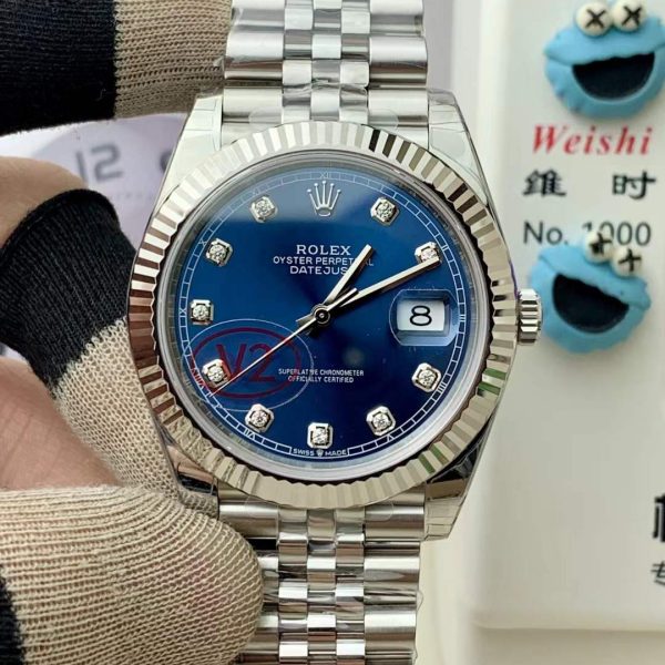 VS Factory Rolex Datejust 41 Ref. 126334 "Blue Diamond" V2 Upgrade 1:1 Super Clone - DD3235 Movement