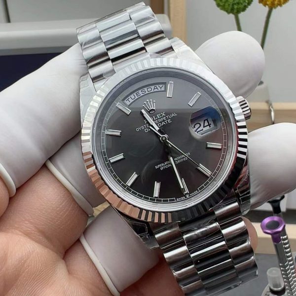 VS Factory Rolex Day-Date 40 White Gold Grey Dial (228239) 1:1 Super Clone - DD3255 Movement