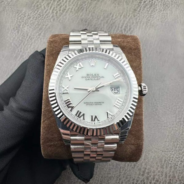 VS Factory Rolex Datejust 41 Ref. 126334 "White Roman" 1:1 Super Clone - DD3235 Movement