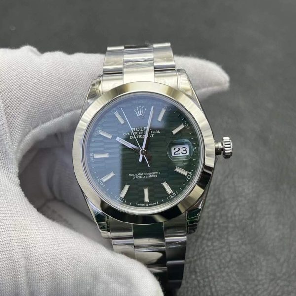 VS Factory Rolex Datejust 41 Ref. 126334 "Mint Green Fluted Motif" Smooth Bezel 1:1 Super Clone - DD3235 Movement
