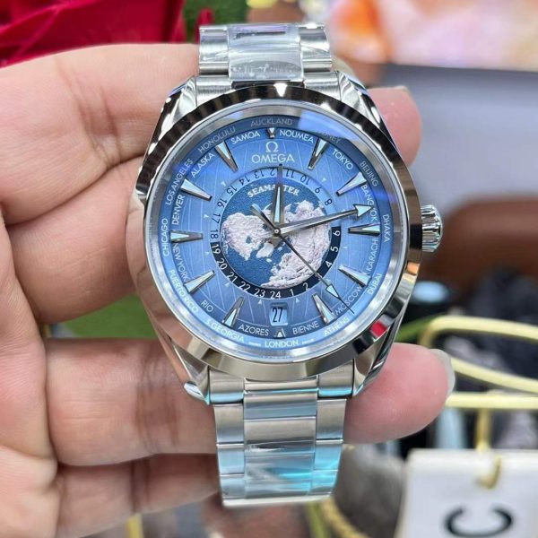 VS Factory Omega Seamaster Aqua Terra 150M Worldtimer 43mm "Summer Blue" 75th Anniversary (220.10.43.22.03.002) 1:1 Super Clone -DD8938 Movement