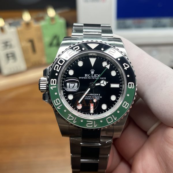 VS Factory Rolex GMT-Master II "Sprite" Left-Handed Black/Green Oyster Bracelet (126720VTNR) 1:1 Super Clone – DD3285 Movement