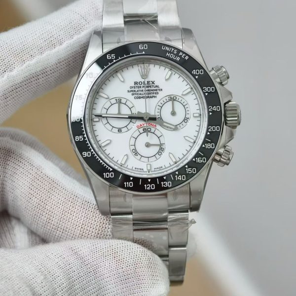 VS Factory Rolex Cosmograph Daytona 40mm "Panda" White Dial Exhibition Caseback (126502LN) 1:1 Super Clone – DD4131 Movement
