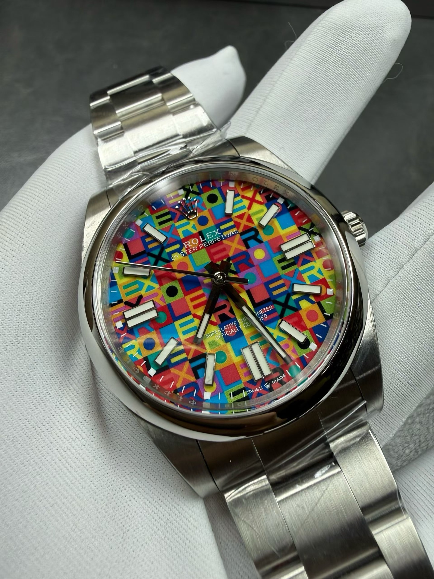 VS Factory Rolex Oyster Perpetual 41mm Multicolor Dial Smooth
