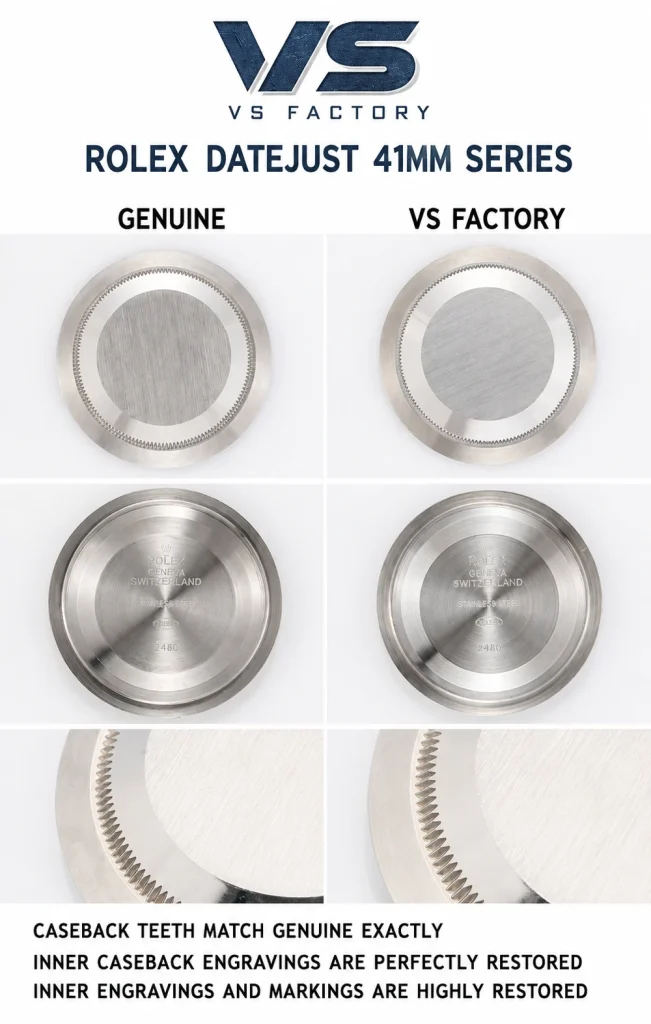 Caseback Teeth and Interior Stampings Comparison