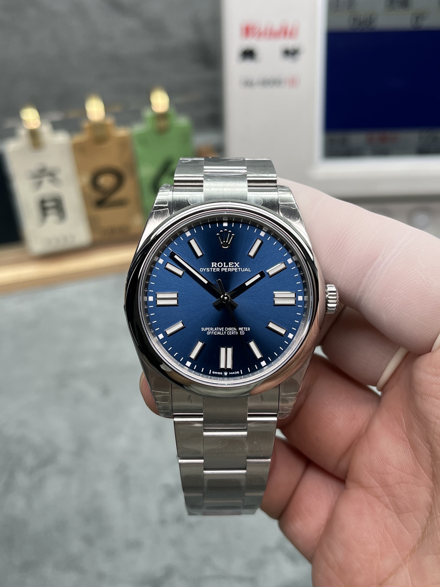 Rela＊pono様オーダー VS Factory Rolex Oyster Perpetual 41mm Bright Blue Dial (124300) 1