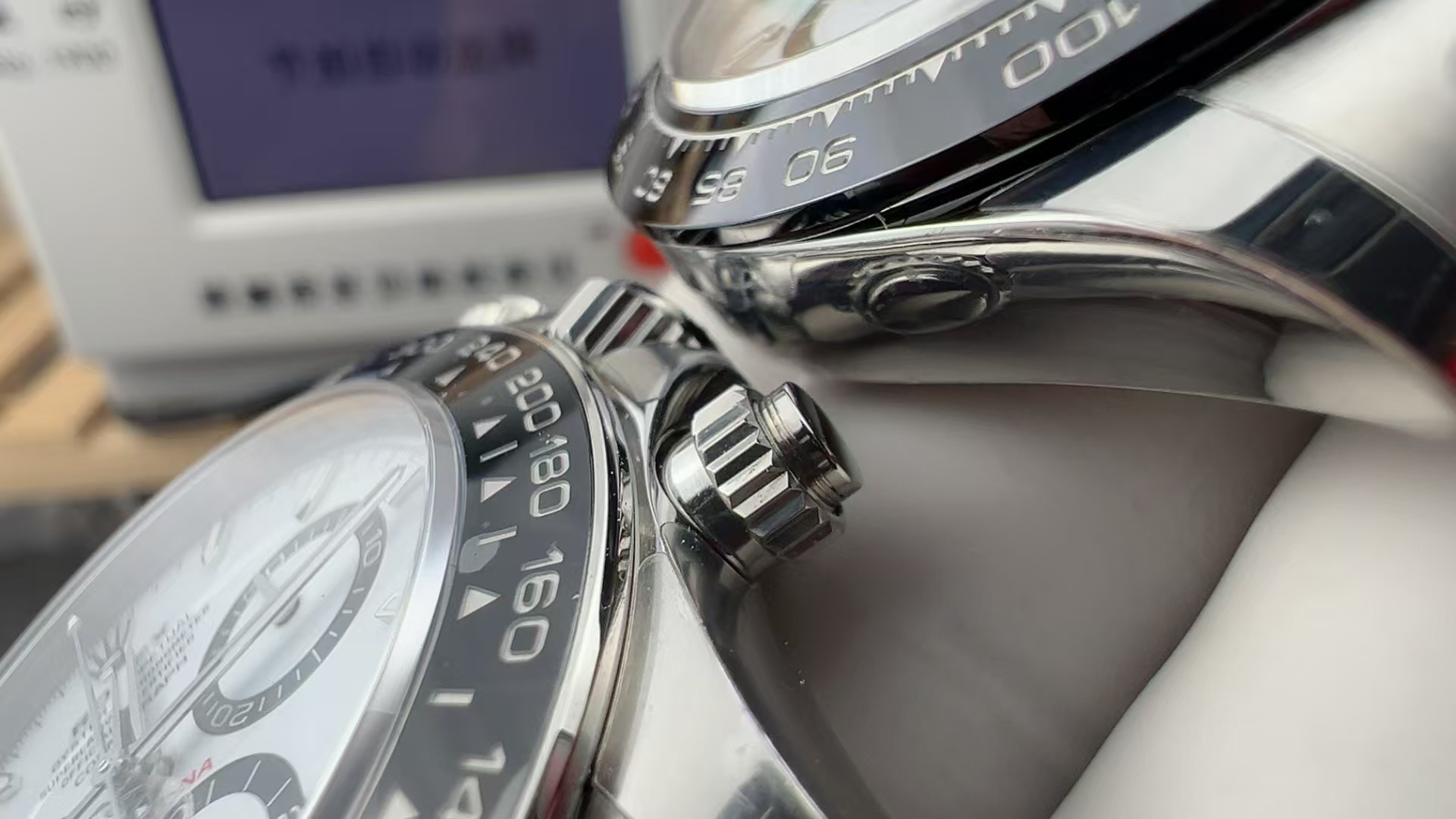 VS Factory Daytona 126500LN Dial Macro Detail Slim Sub Dials and Swiss Crown