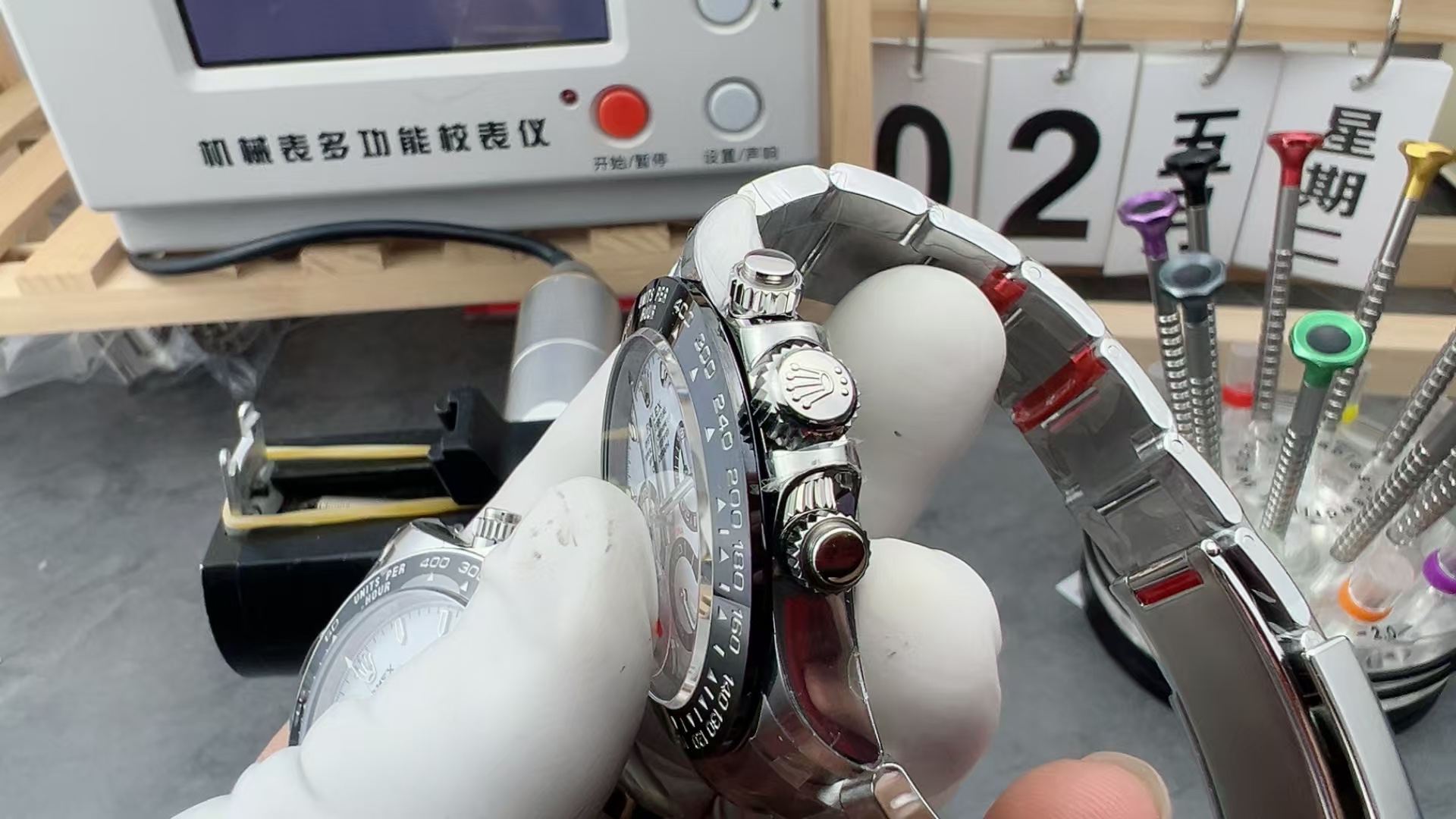 VS Factory Daytona 126500LN Crown Guards and Pusher Profile Macro