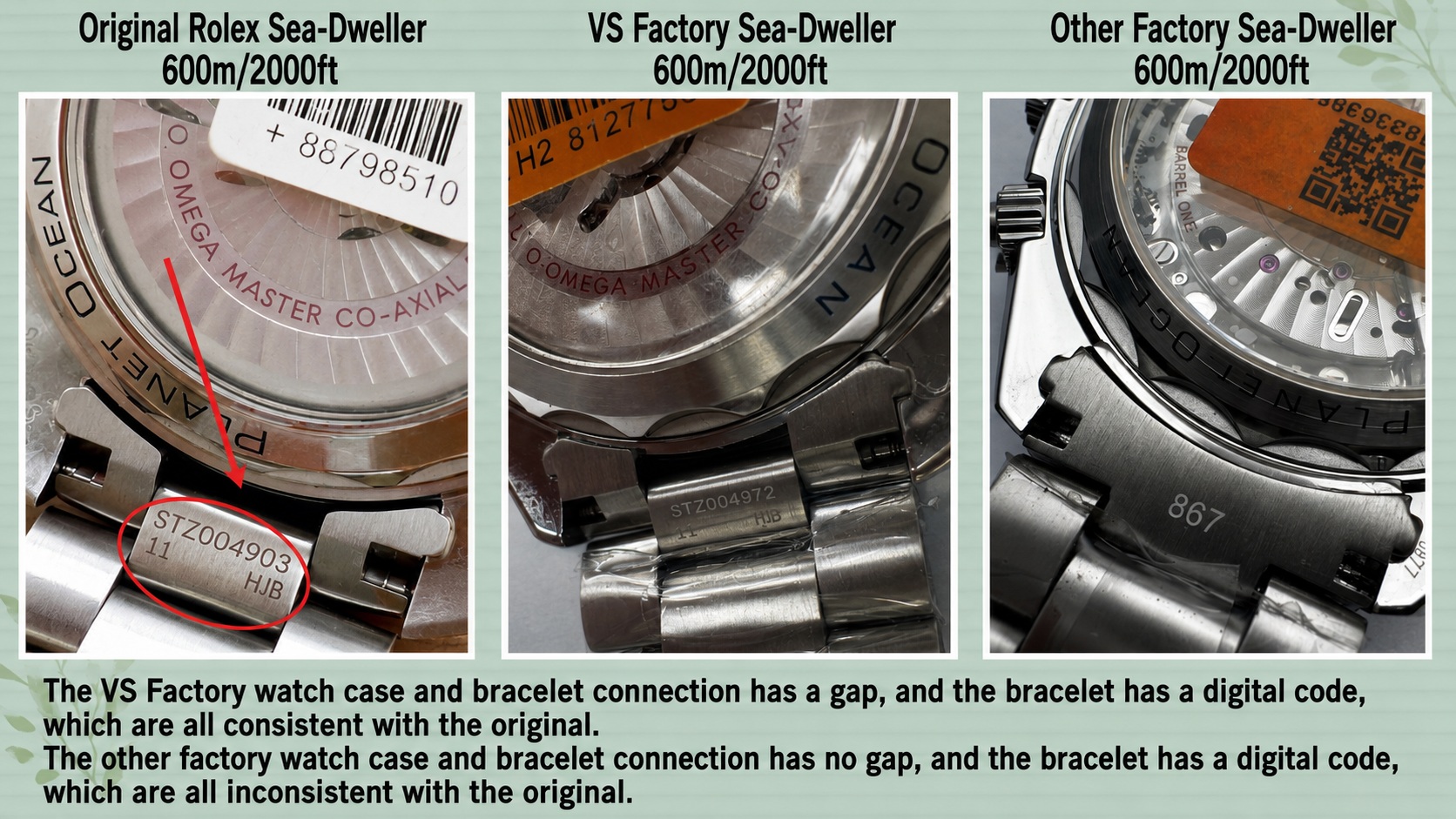 VS Factory vs Low-Grade Batch Caseback Engraving and Movement Finish